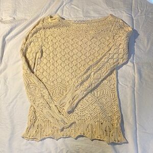 Eight Eight Eight Lace Knit Sweater in Cream